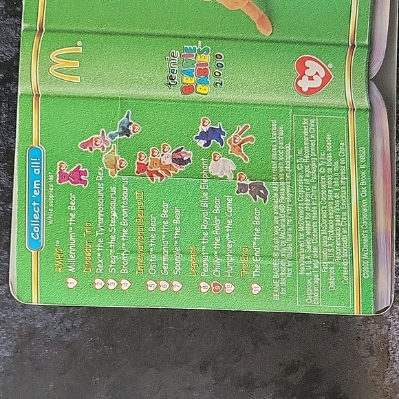 TY 2000 McDonald's Teenie Beanie Legends Chilly the Polar Bear - Picture 5 of 6